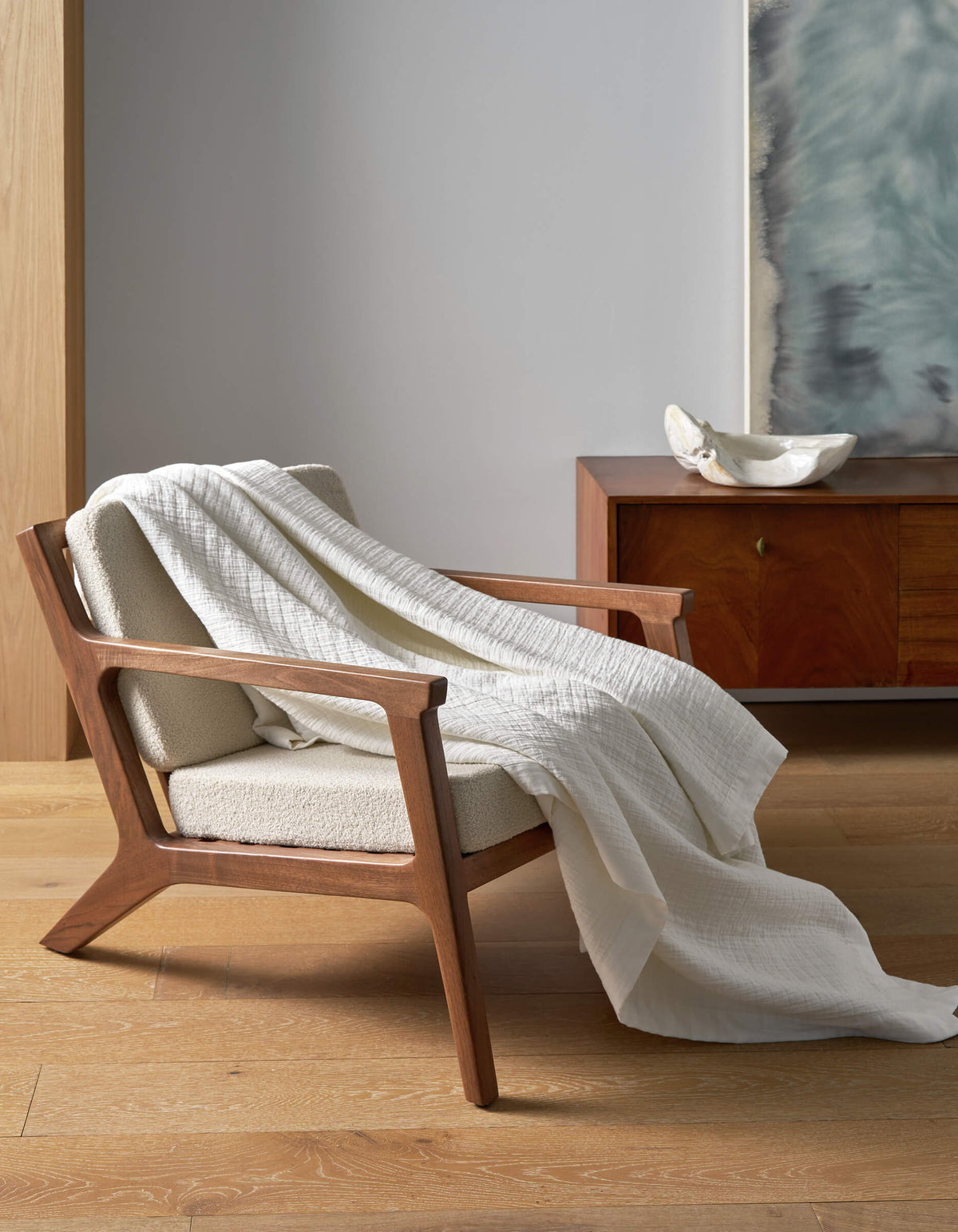 Waterfront Grid Matelasse Blanket