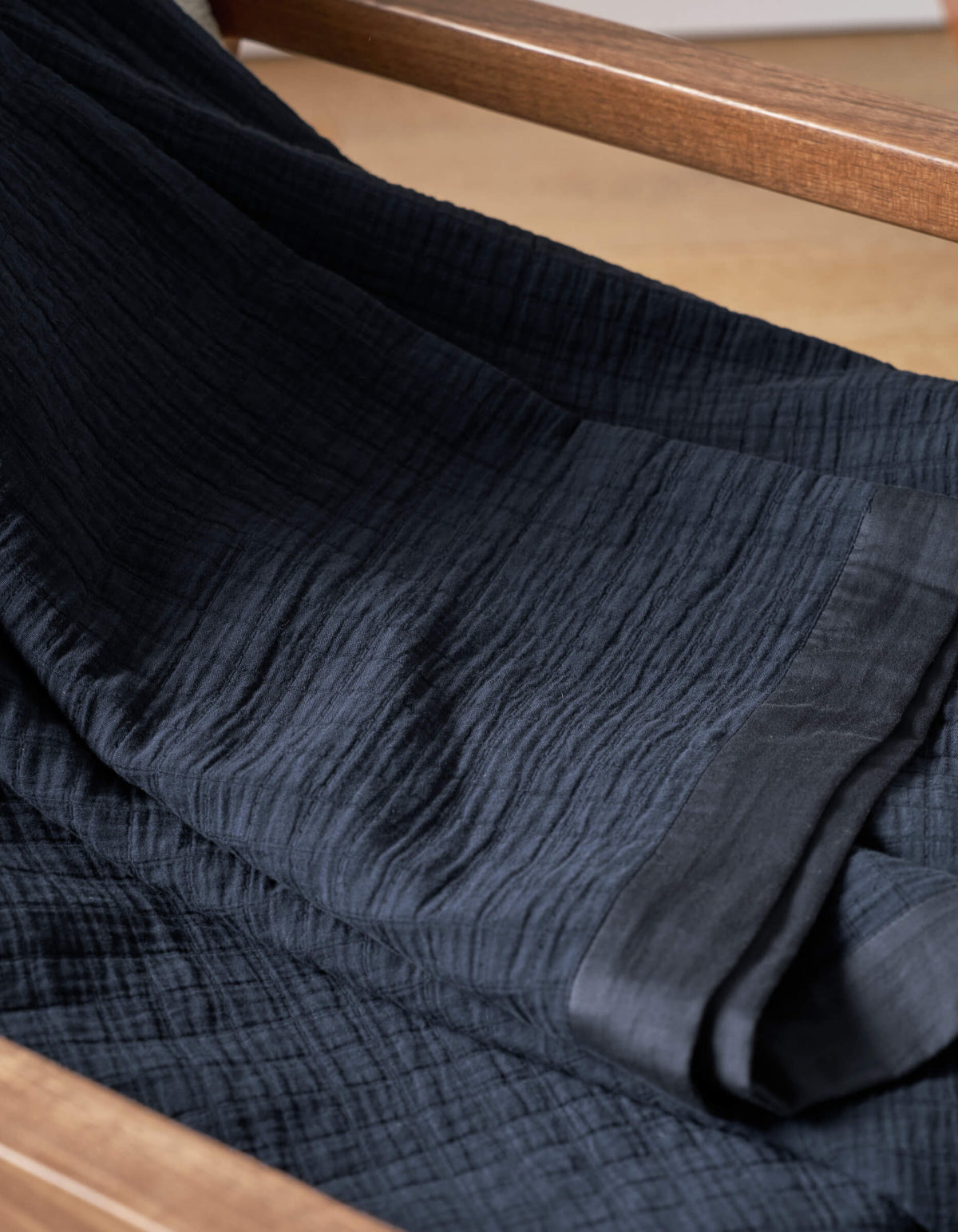 Waterfront Grid Matelasse Blanket