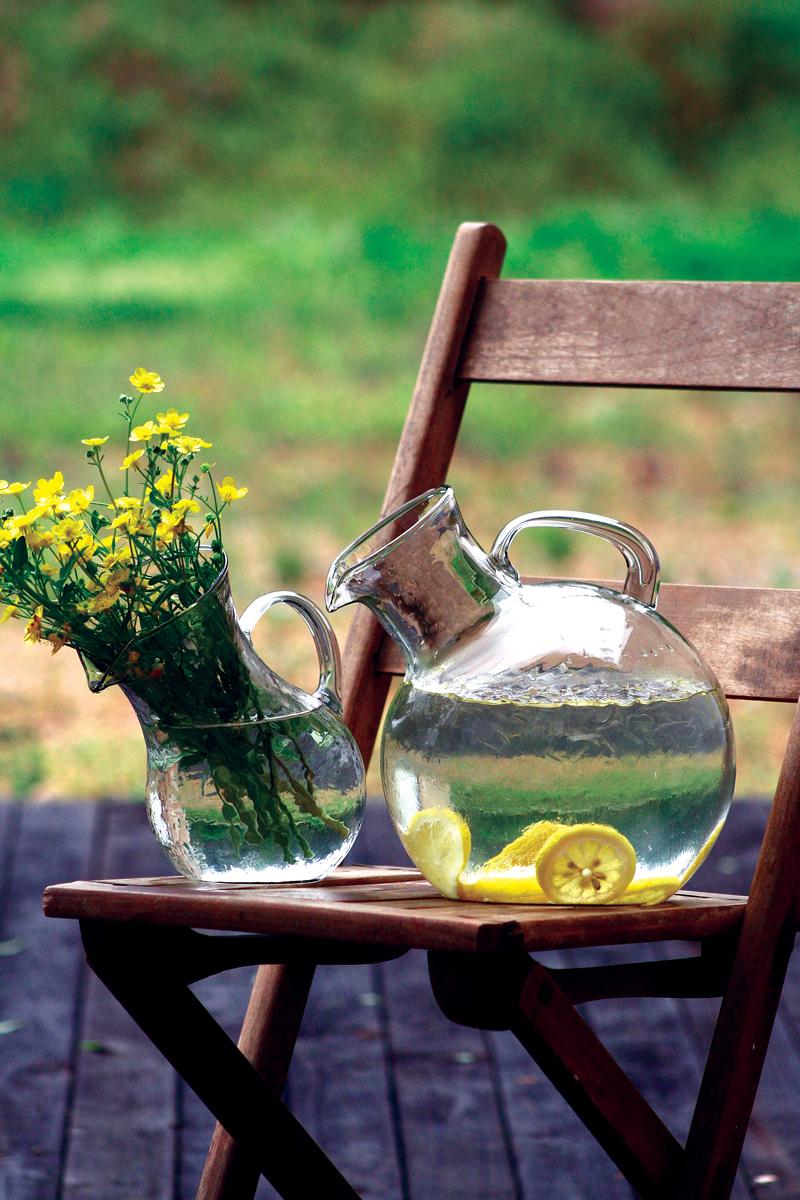 Small Circular Tilted Pitcher