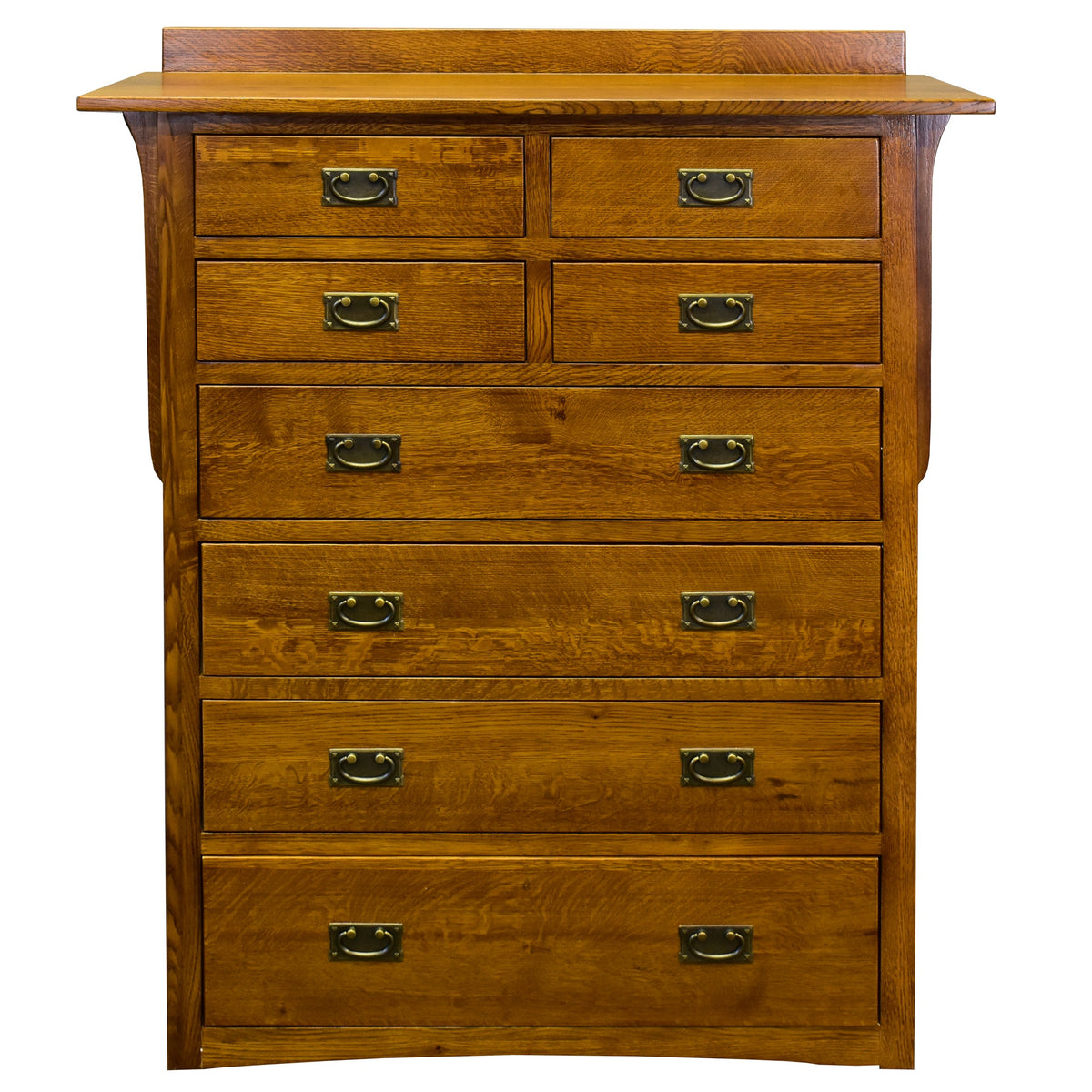 Mission Quarter Sawn Oak 8 Drawer Dresser
