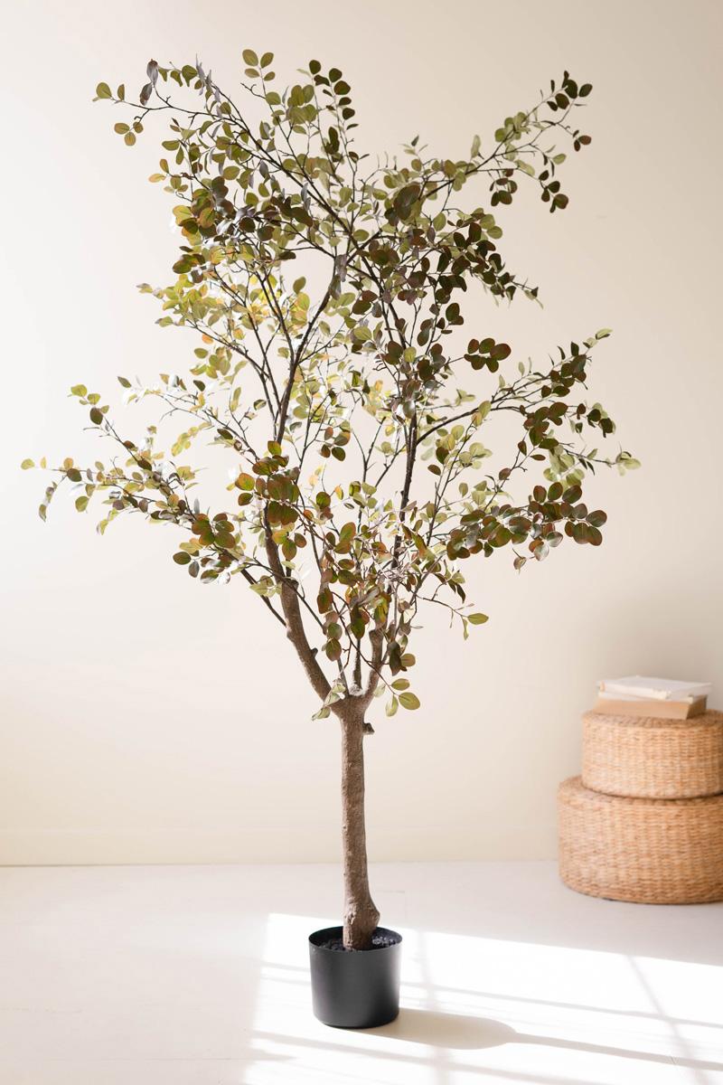 Artificial Crepe Myrtle Tree in a Black Plastic Pot