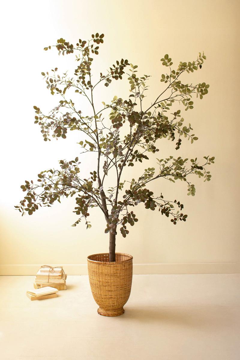Artificial Crepe Myrtle Tree in a Black Plastic Pot