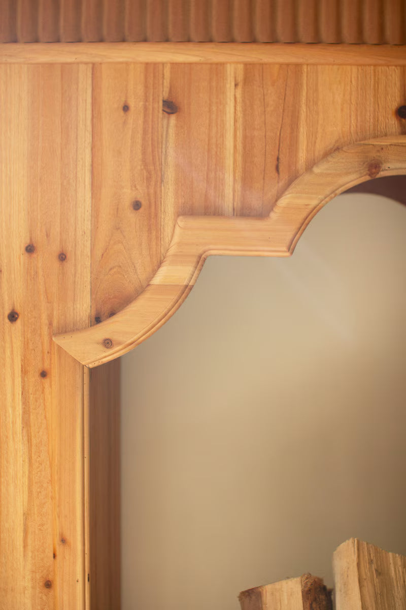Céret Natural Fir Wood Decorative Mantel