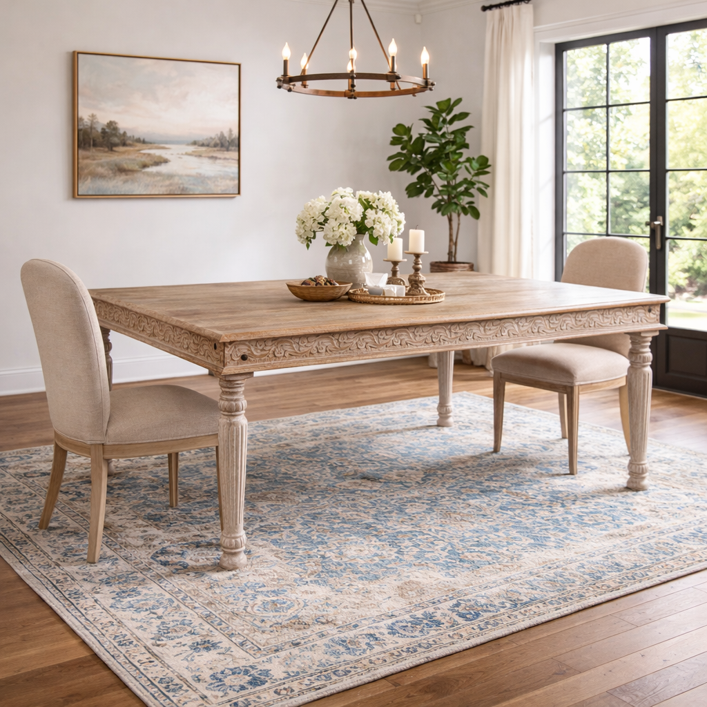 Driftwood Carved Dining Table