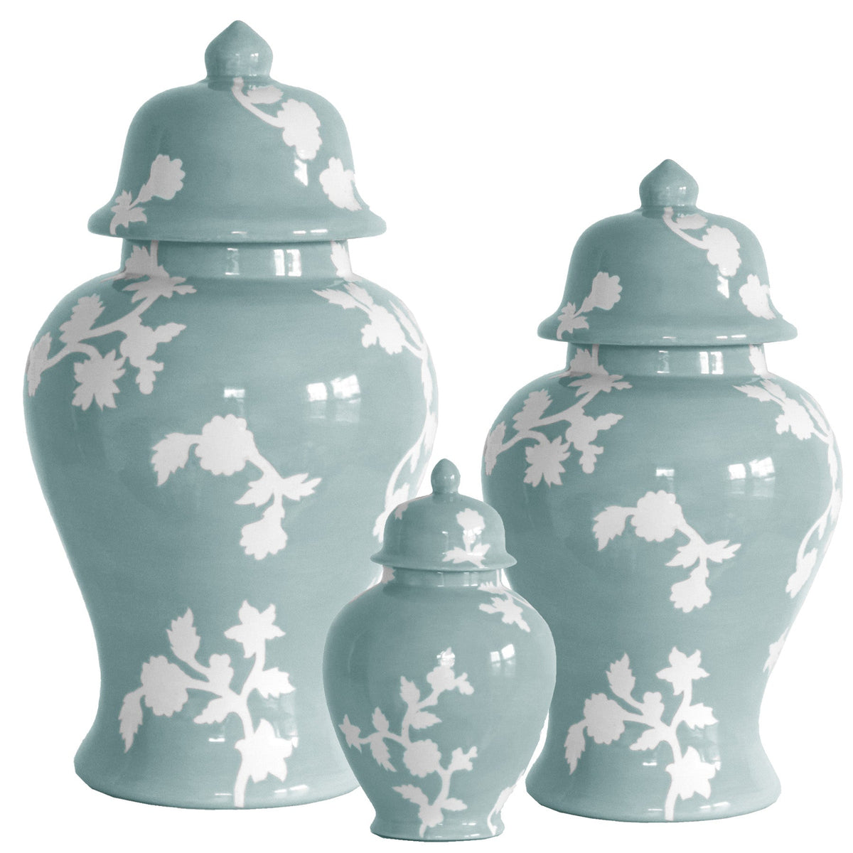 Chinoiserie Dreams Ginger Jars in Lamb's Ear