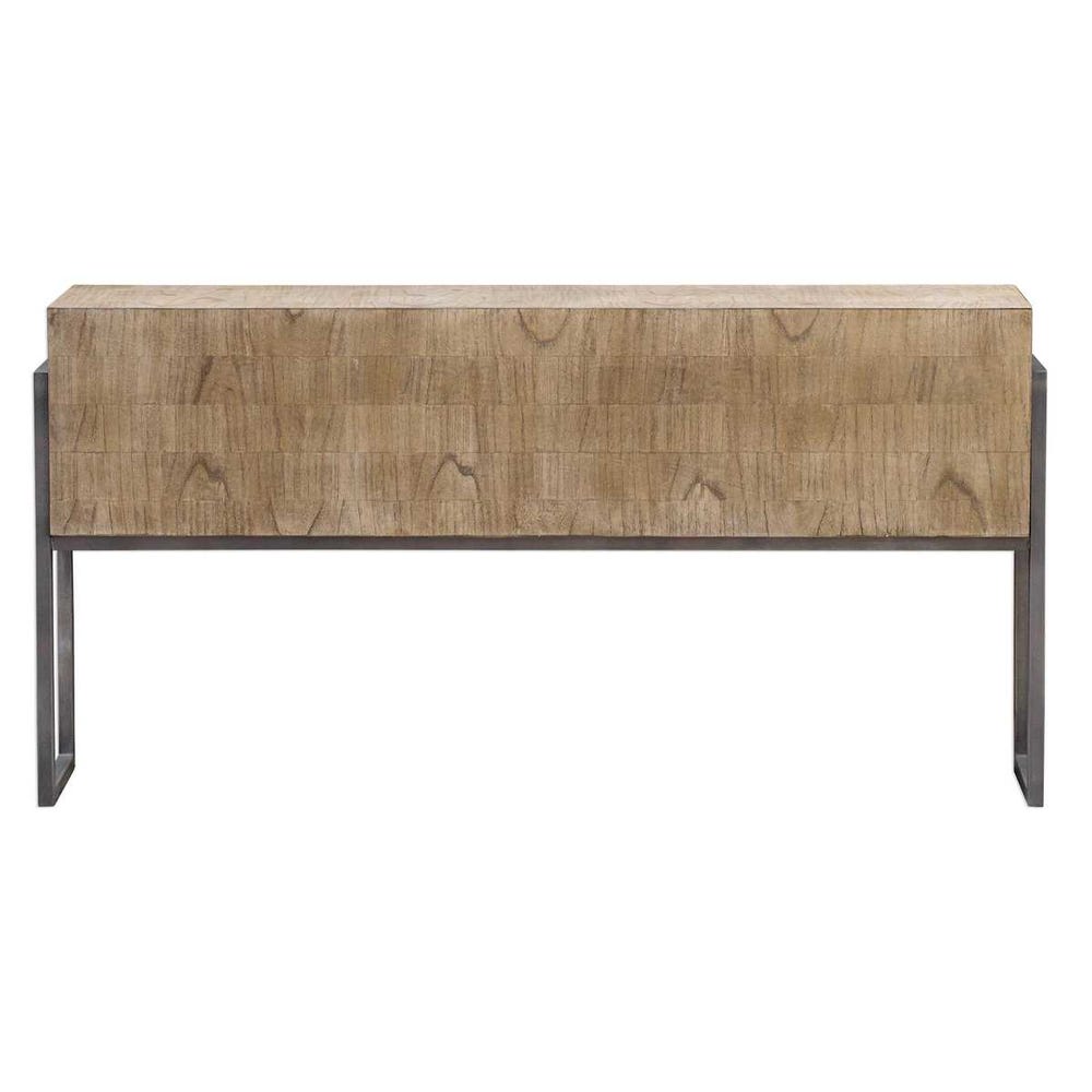 The Arden Oatmeal Wood Console Table