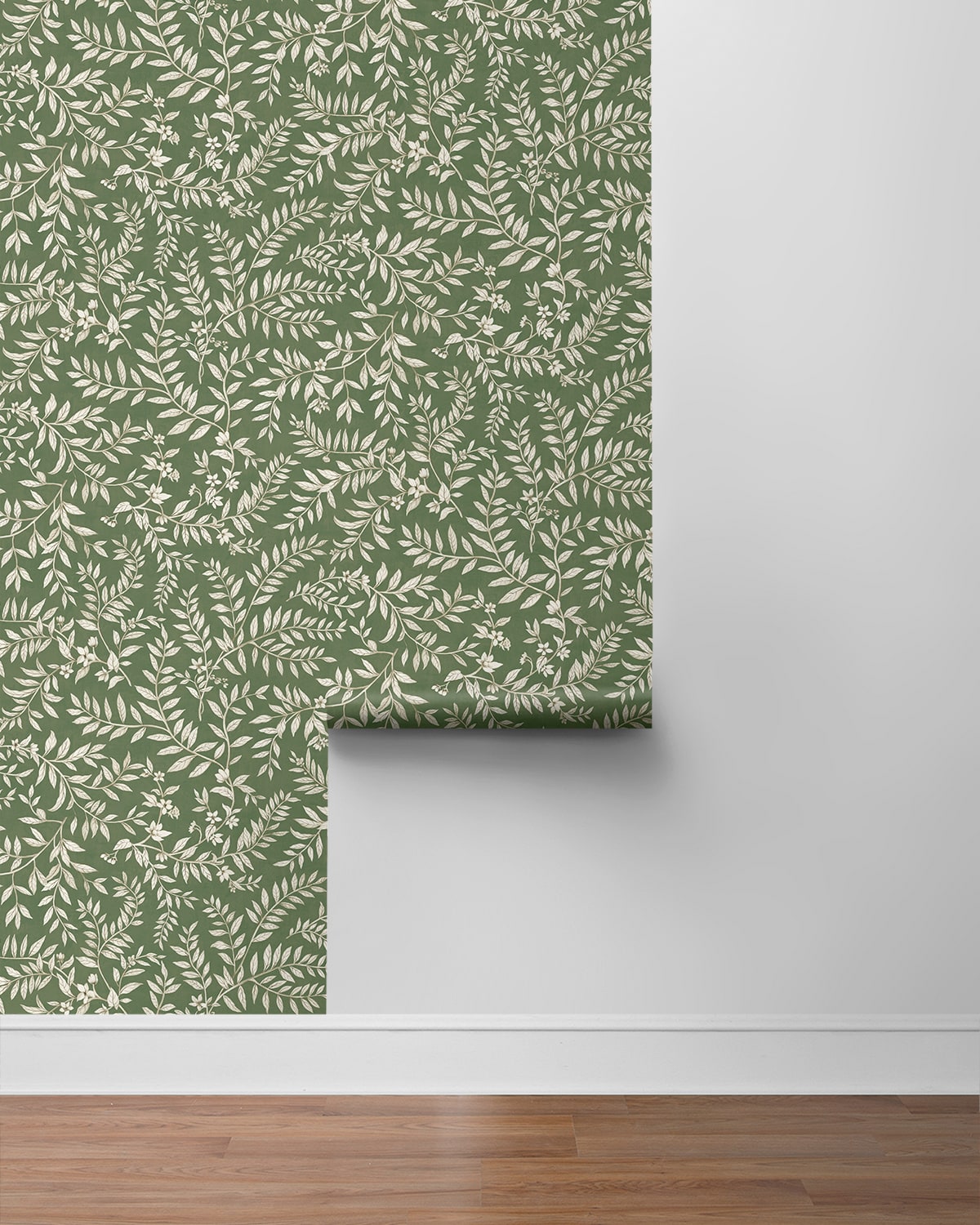 Vining Leaf Trail Premium Matte Non-Woven Peel and Stick Wallpaper