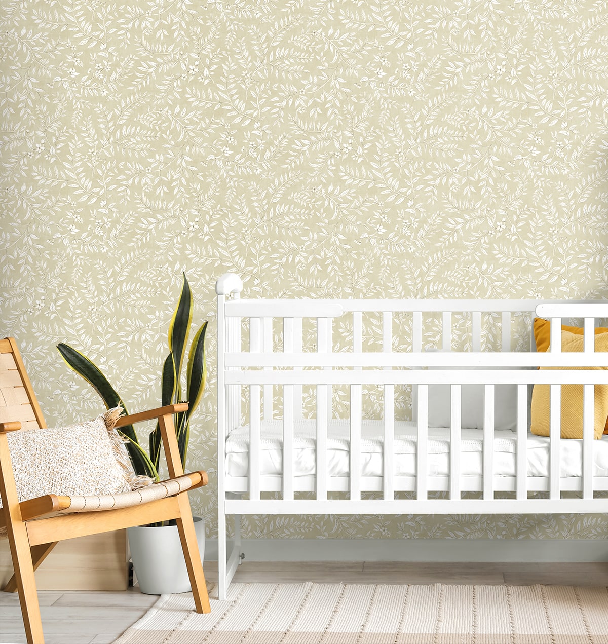 Vining Leaf Trail Premium Matte Non-Woven Peel and Stick Wallpaper