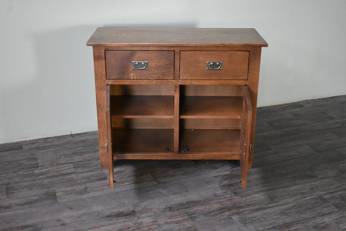 Mission 2-Door 2-Drawer Sideboard, Console – Walnut Finish