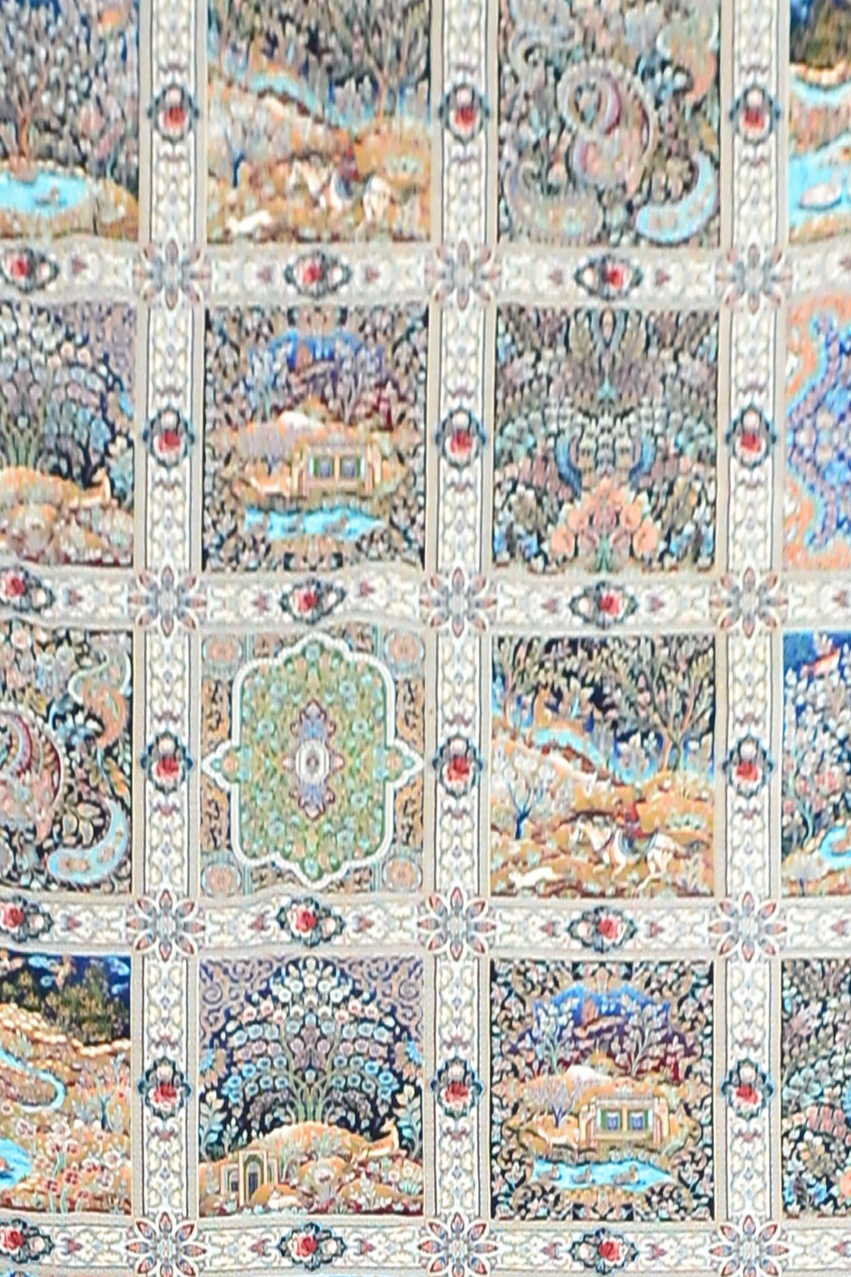 Fine Bakhtiar 100% Silk Oriental Rug 9' 1" x 13'