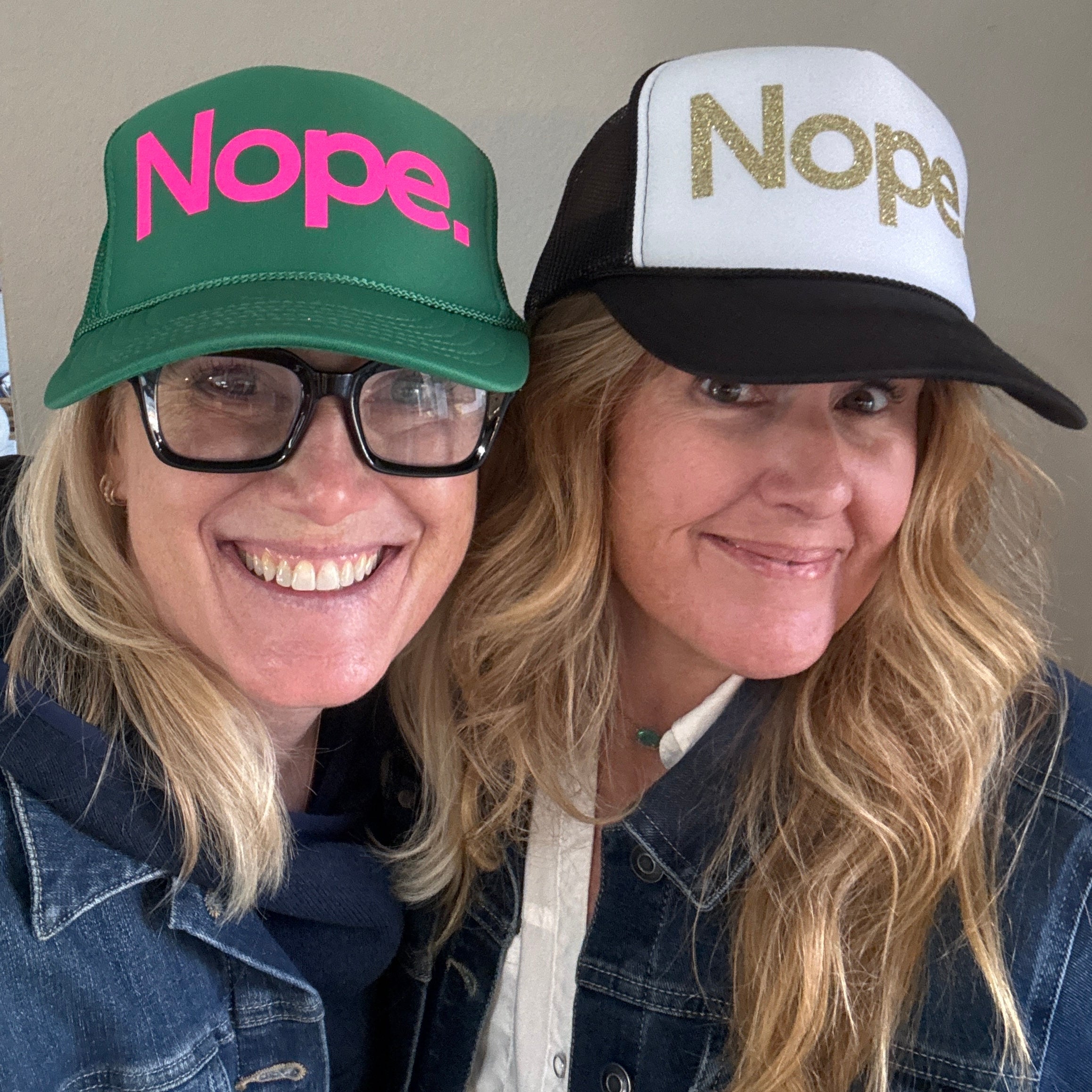 Midlifers Nope. black and white trucker hat