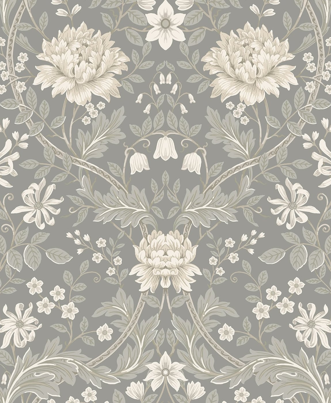 Honeysuckle Floral Vintage Prepasted Wallpaper
