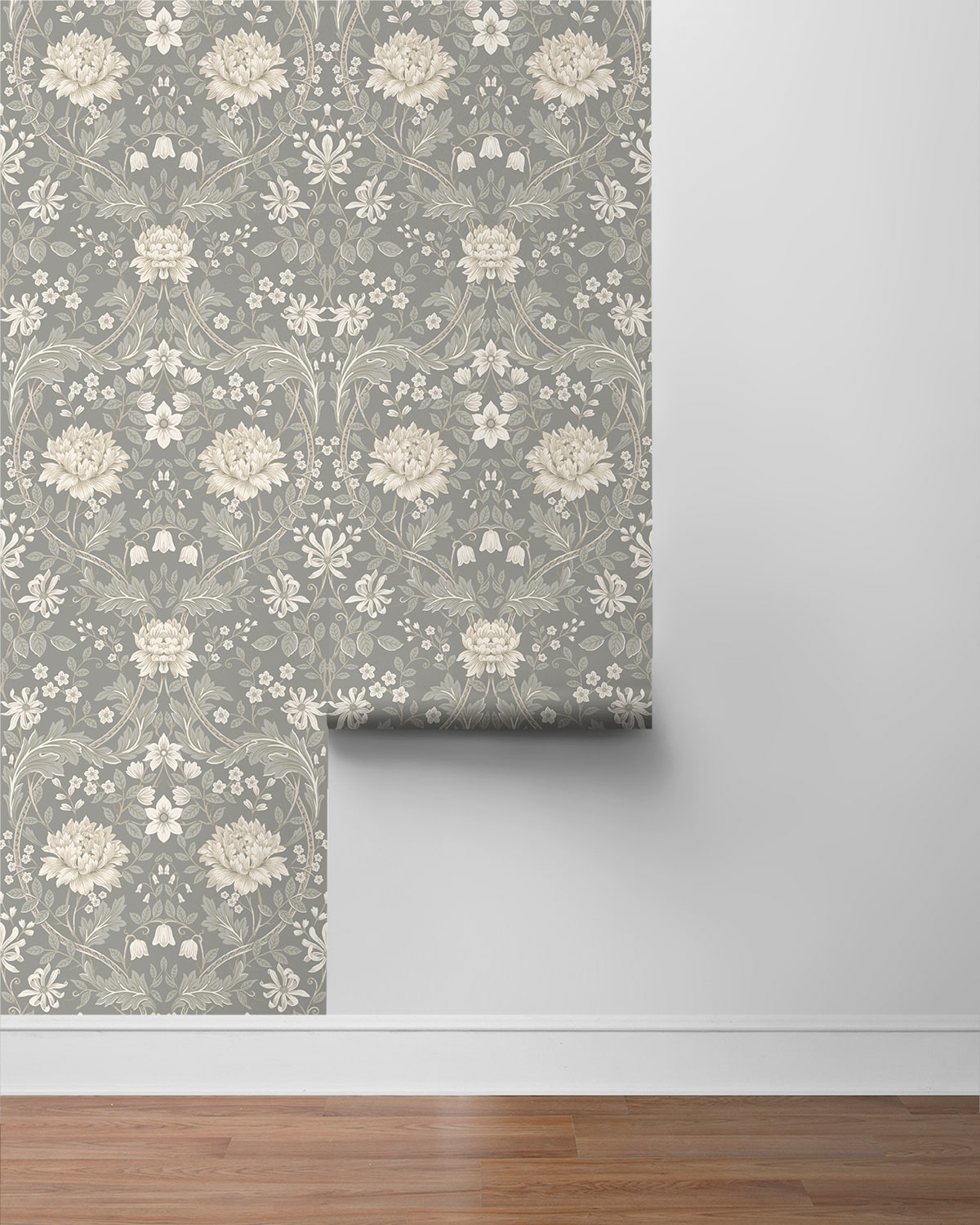 Honeysuckle Floral Vintage Prepasted Wallpaper