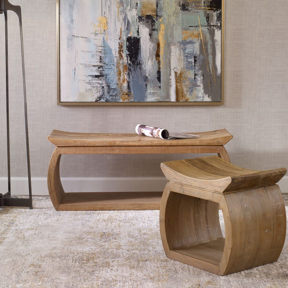 The Alder Reclaimed Elm Accent Bench/Stool