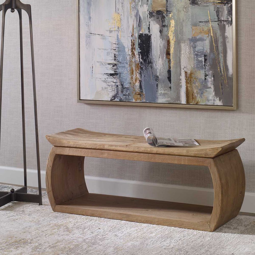 The Alder Reclaimed Elm Accent Bench/Stool