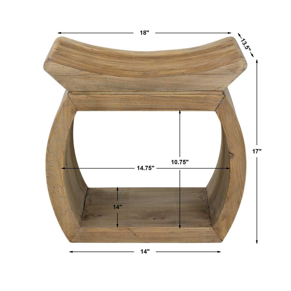 The Alder Reclaimed Elm Accent Bench/Stool