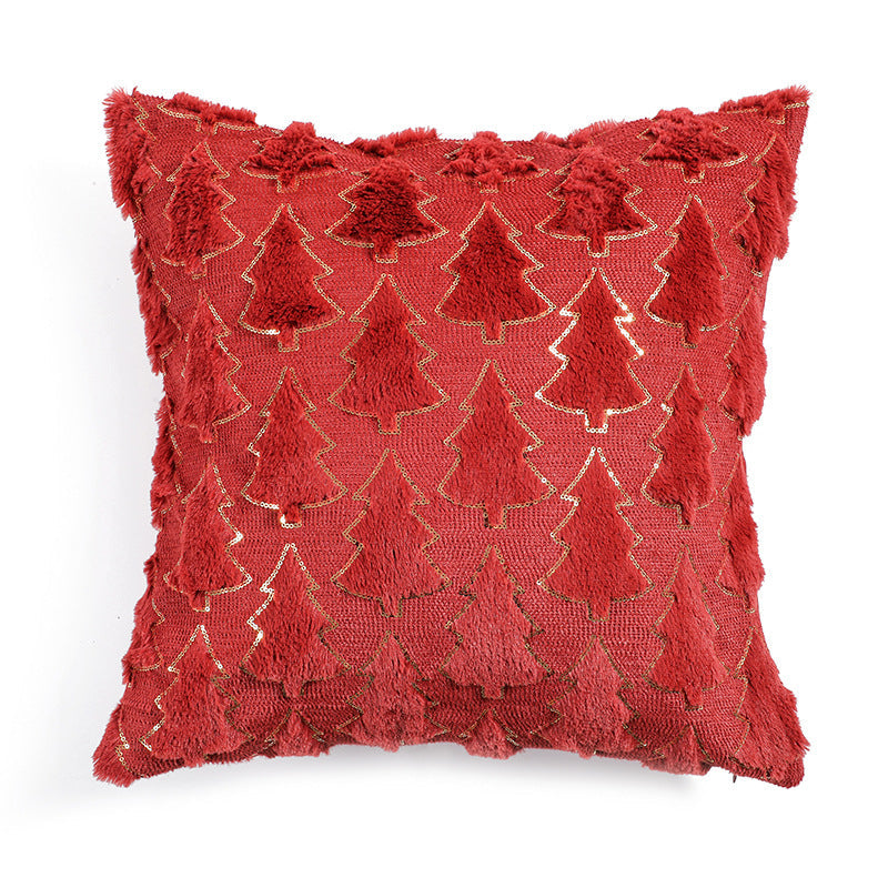 pillow bedroom headboard cushion Christmas tree romantic plush pillowcase 
