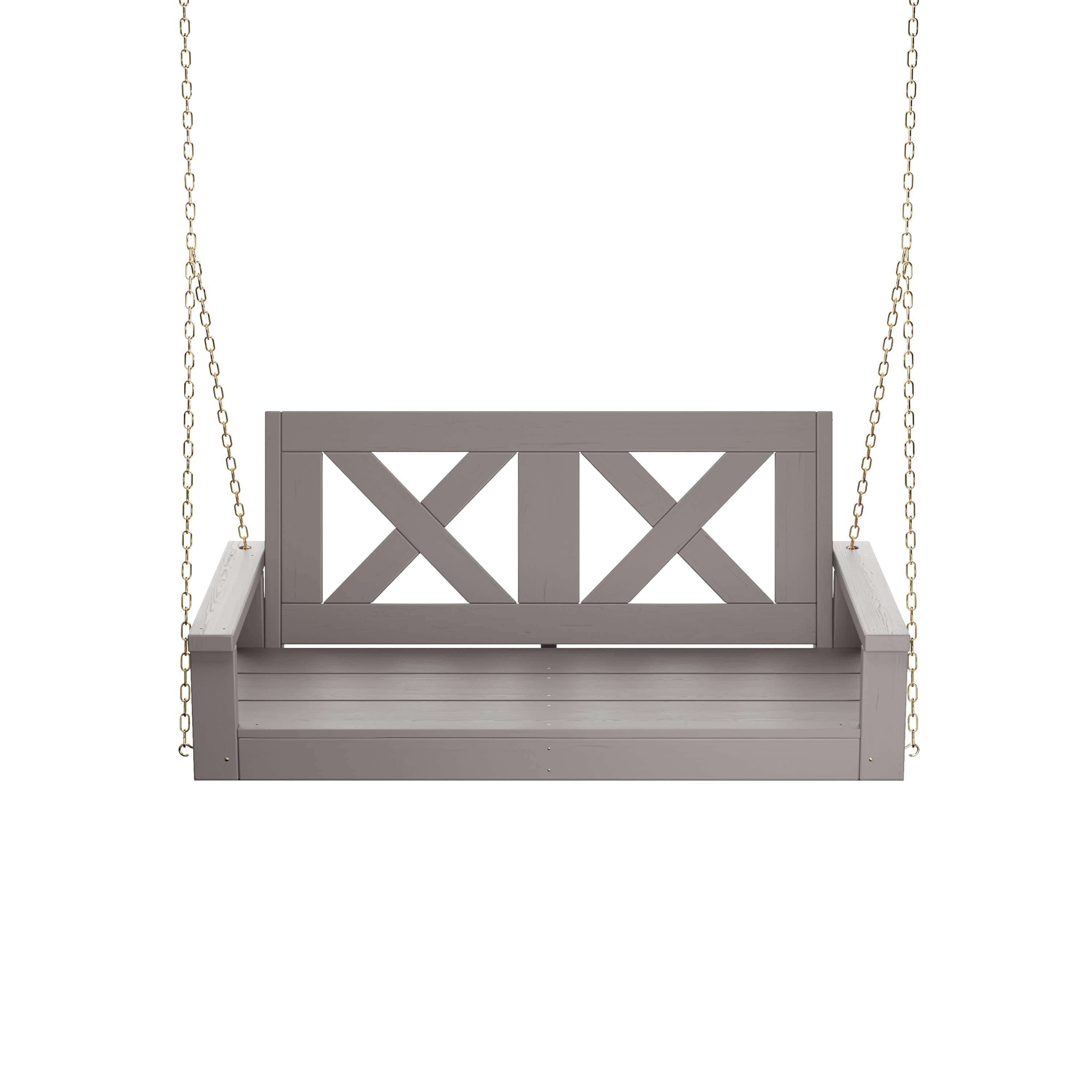 Porchgate Amish Heavy Duty 700 Lb 4-Foot Farmhouse Porch Swing - Dovetail Grey