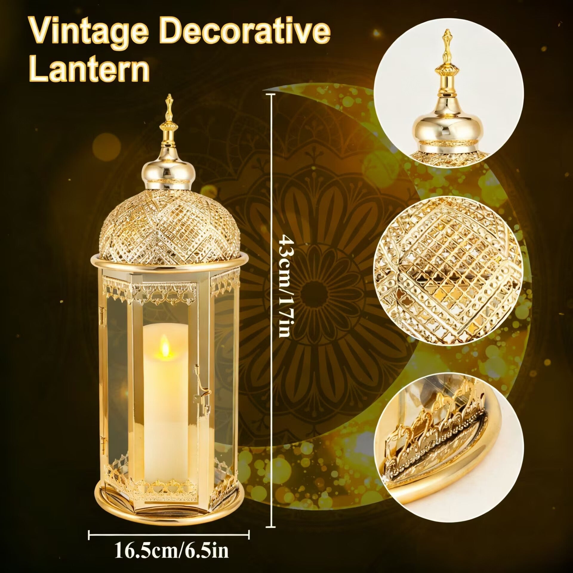 Moroccan Candle Lantern(3Pcs)