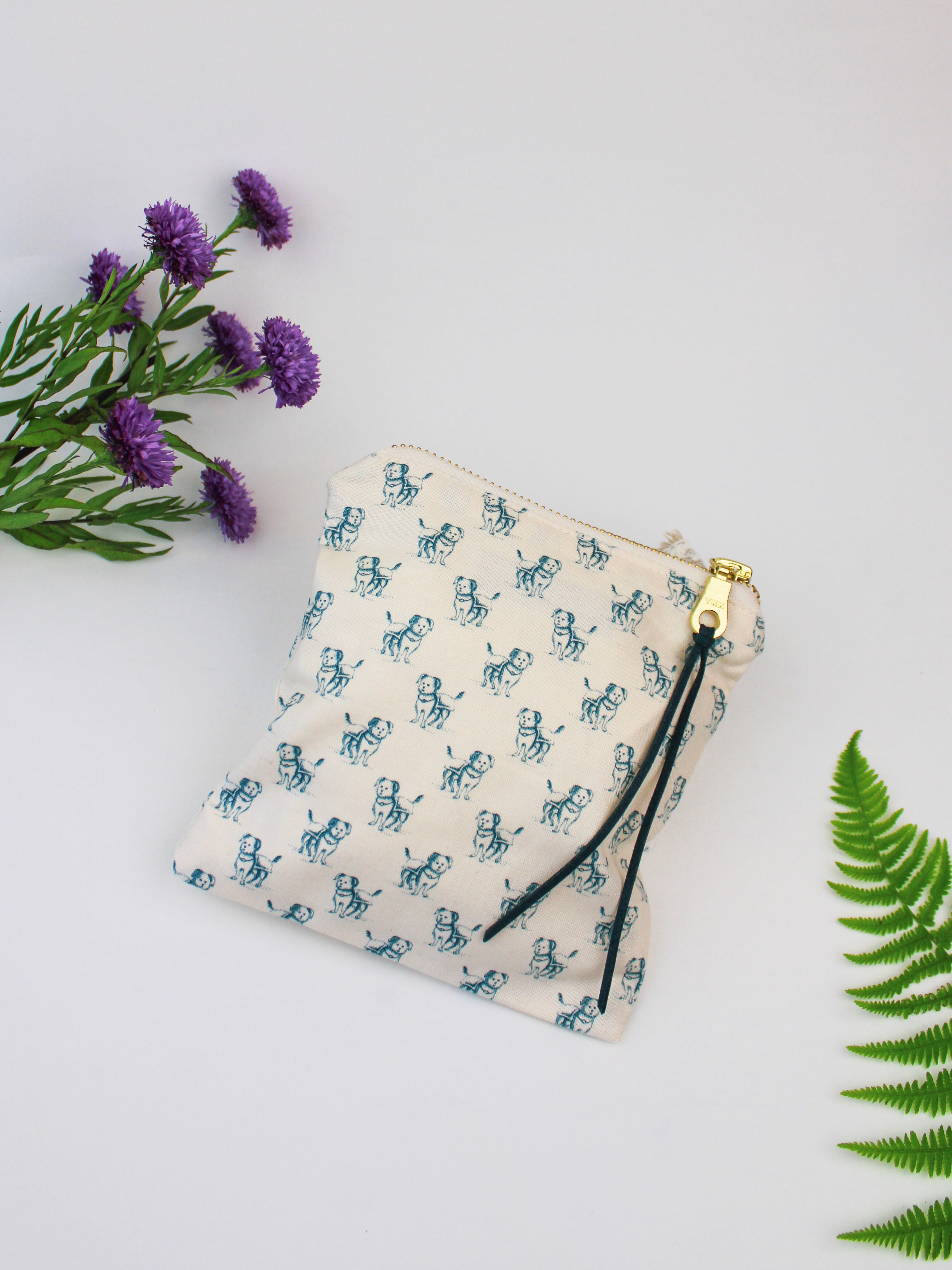 Good Dog Square Zip Pouch