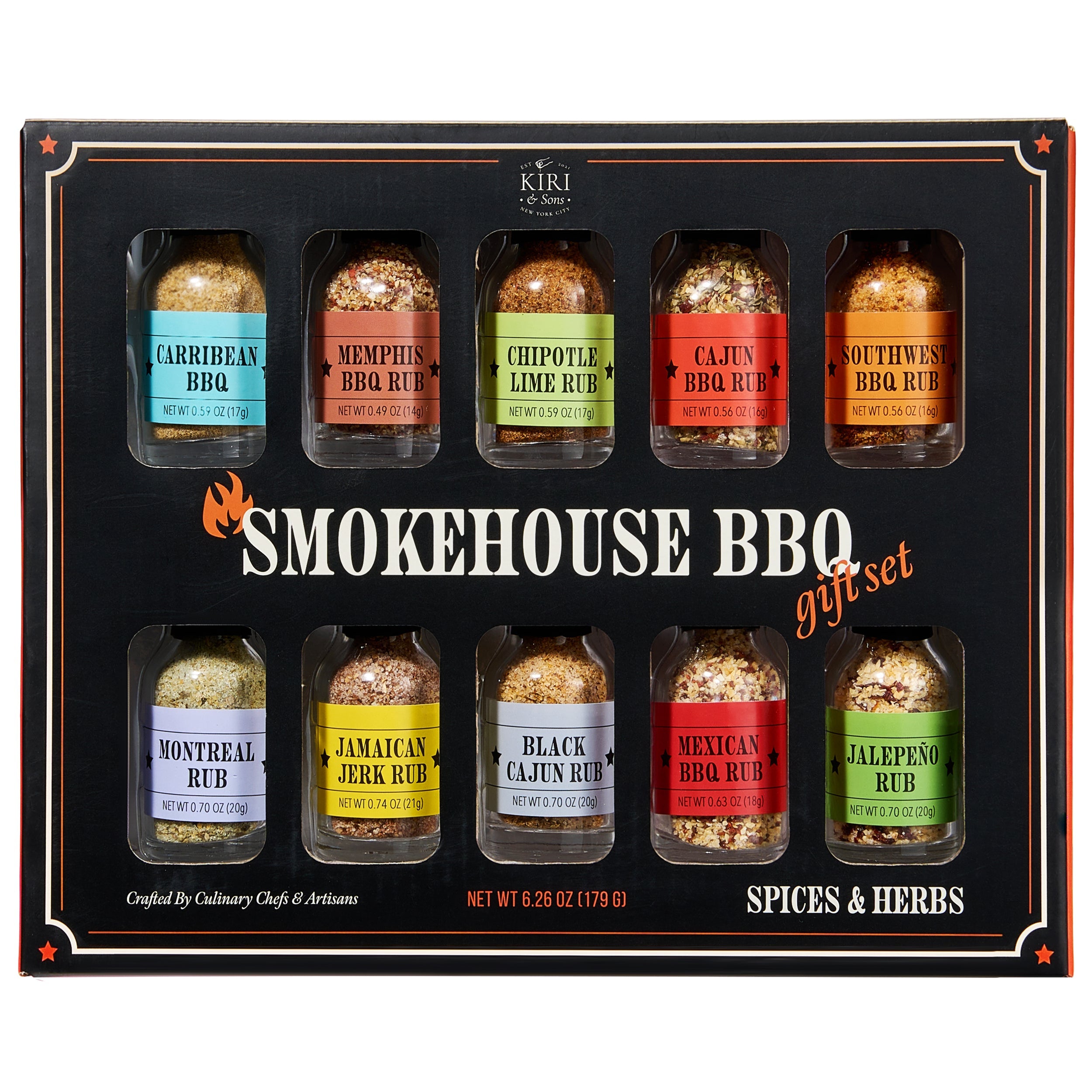 Smokehouse Bbq Gourmet Grilling Spice Set 10 Set Glass Bottle Seasonings Grill Seasoning Flavors Inc