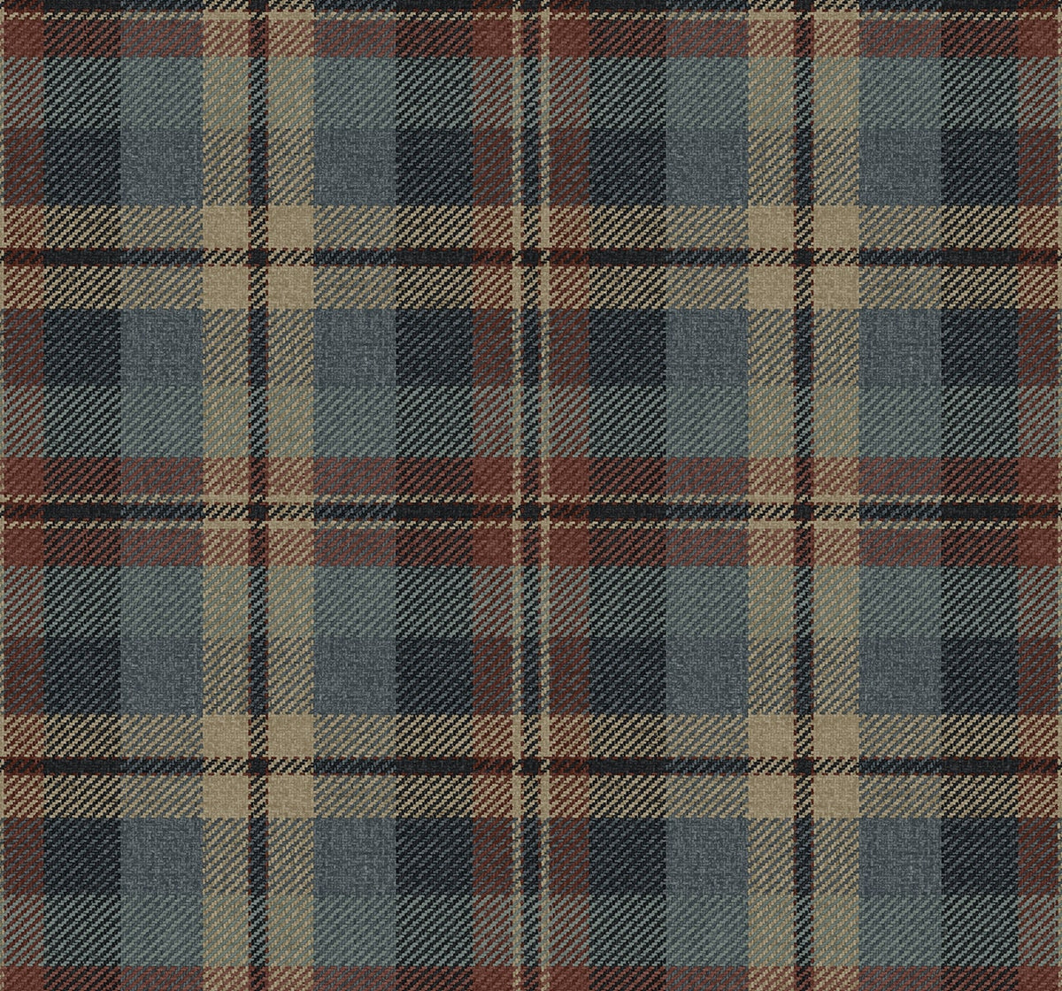 Thornbury Tailored Plaid Peel and Stick Removable Wallpaper