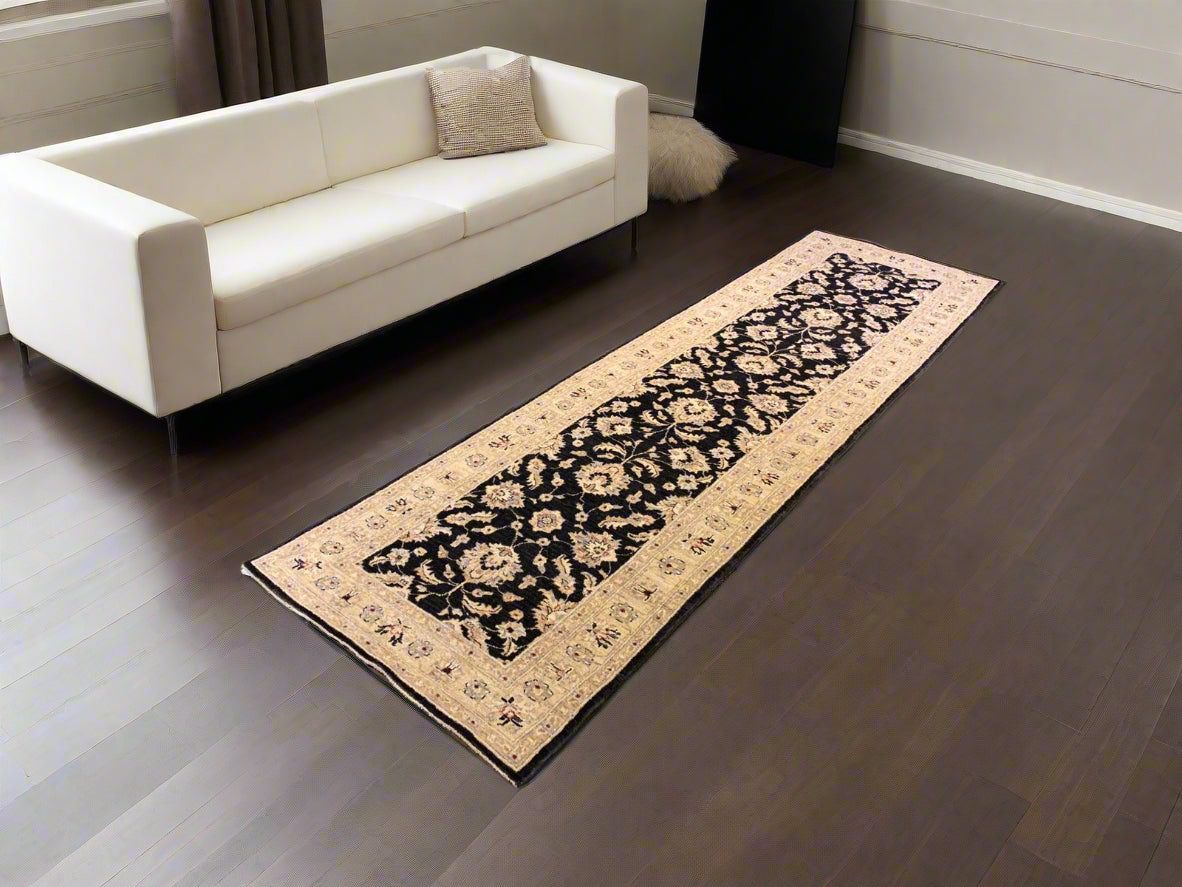 Hand-Knotted Sultanabad Vegetable-Dyed Wool Rug, 2' 9" x 9' 4" (K)