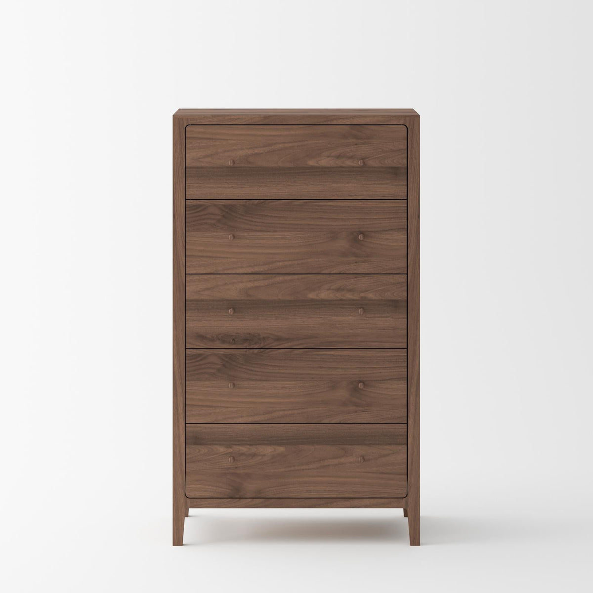 Isabella Mid Century 5 Drawer Chest - American Black Walnut