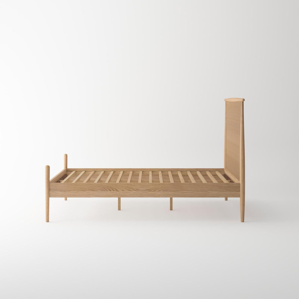 Isabella Mid Century Bed Frame - Solid American White Oak