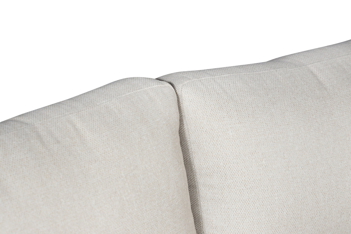 Paradiso Outdoor Solid Teak Wood Sofa - Gray Fabric