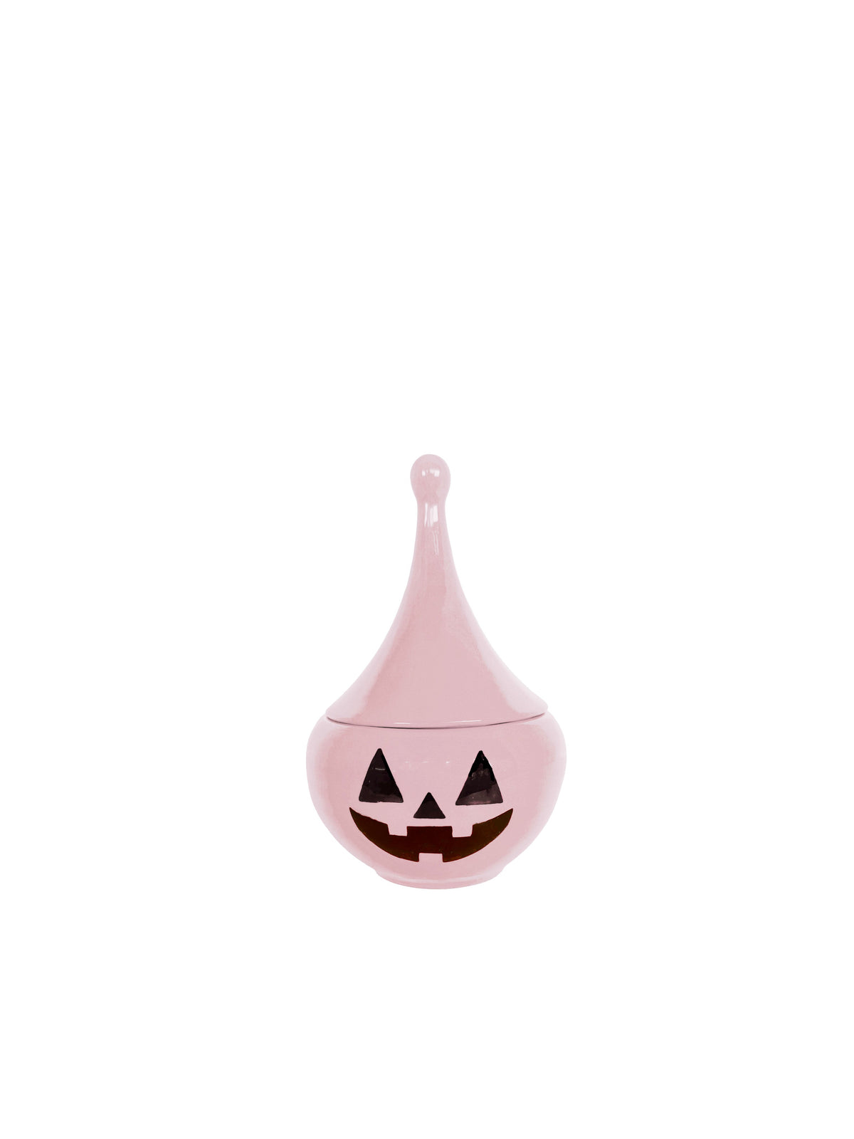 Jack-O'-Lantern Teardrop Jar in Pink Cadillac