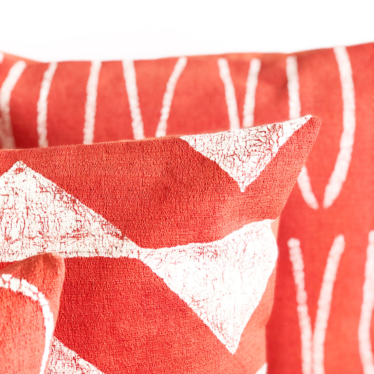 Sadza Triangles Pillow - Madagascar Coral Cover