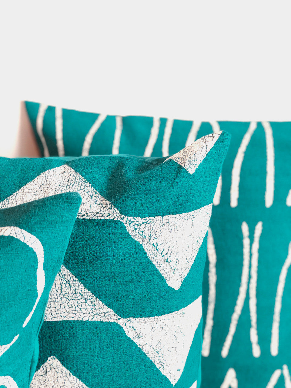 Sadza Triangles Pillow Cover - Seychelles Teal