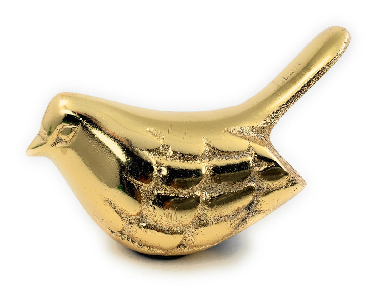 Vibhsa Bird Figurines Symbols of Health & Happiness (Gold Rustic)