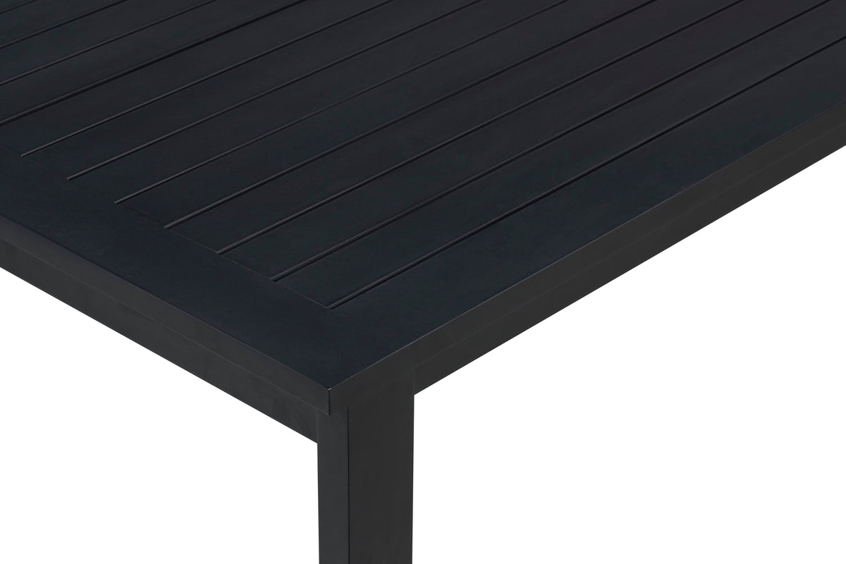 Sardinia Outdoor Aluminum Dining Table - Black