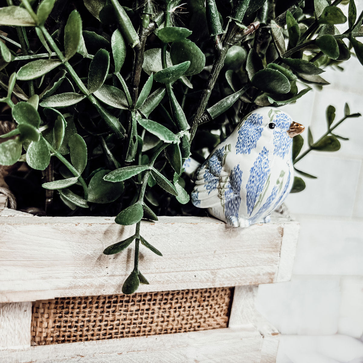 Blue Hydrangea Birds