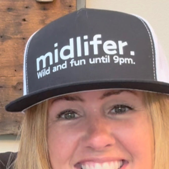 Midlifers large Midlifer with Wild and Fun black trucker hat