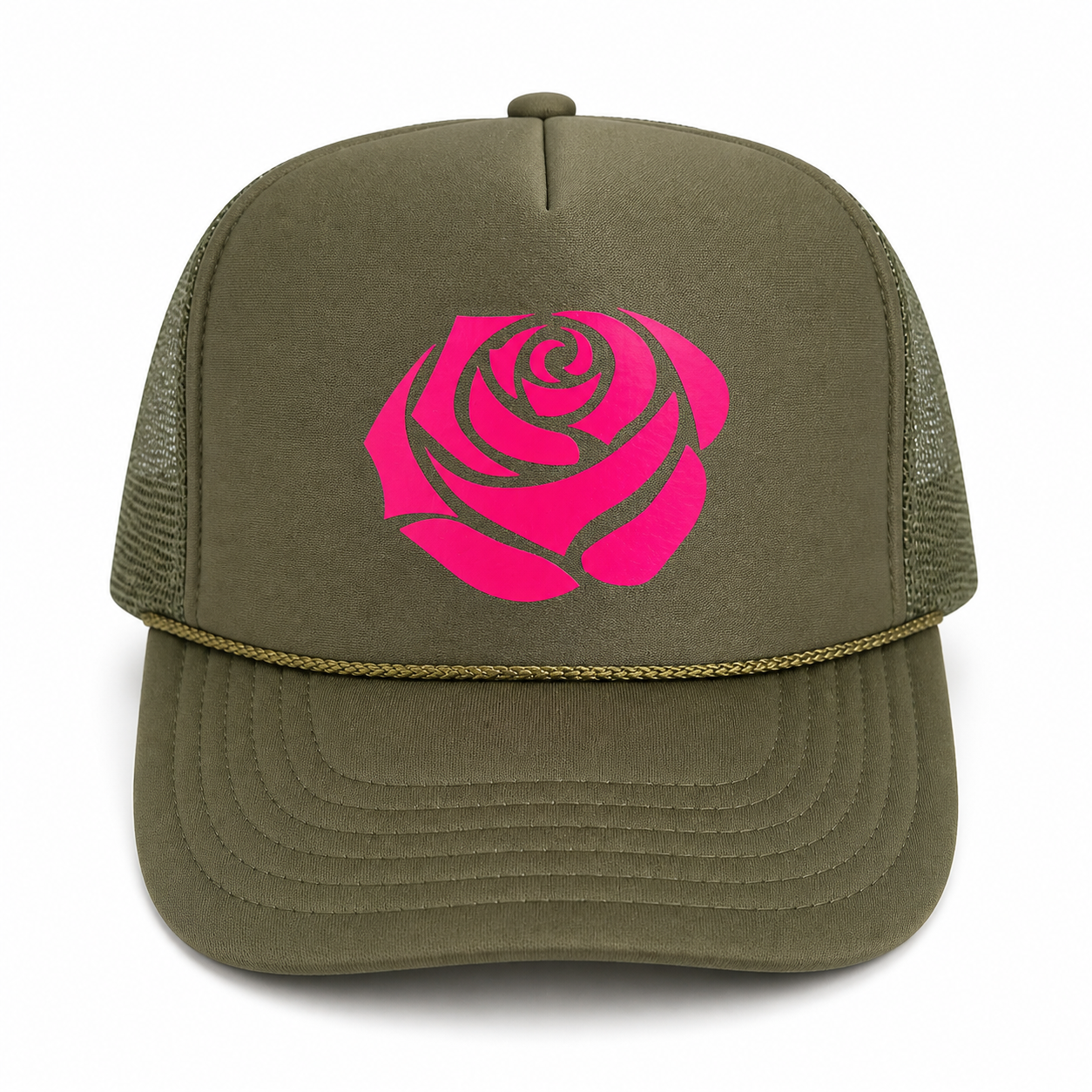 Rose image on Olive Trucker