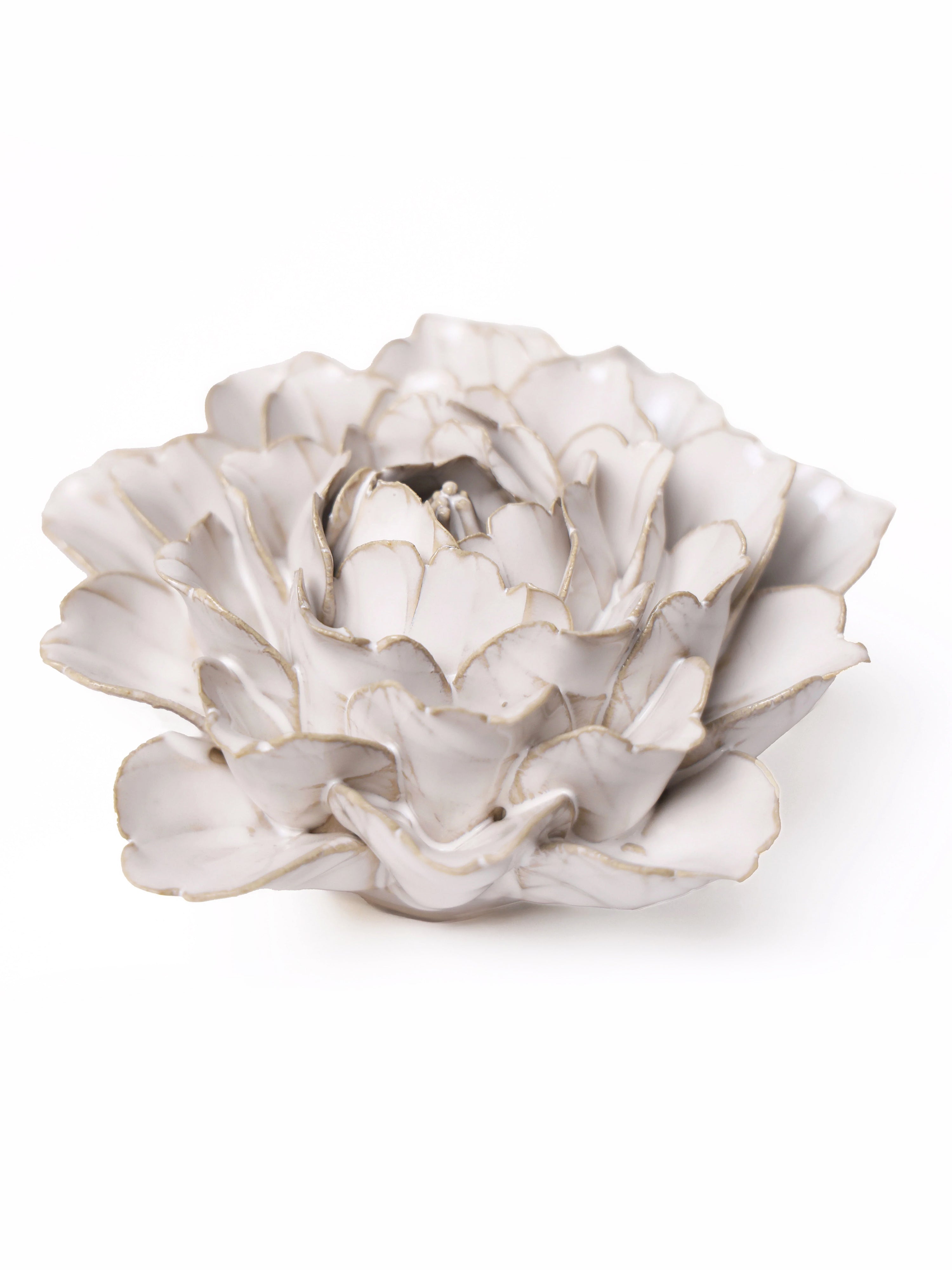 Ceramic Ivory Comanche Peony