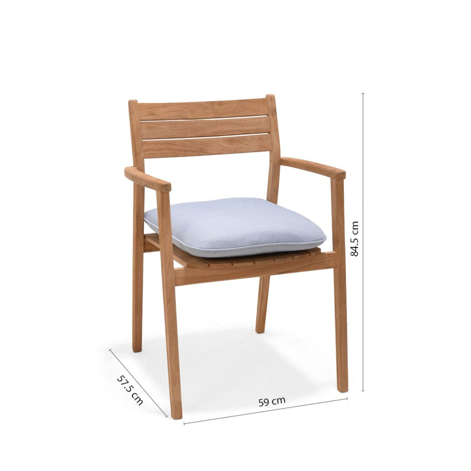 Jade 5 Piece Square Dining Set - Copen Blue
