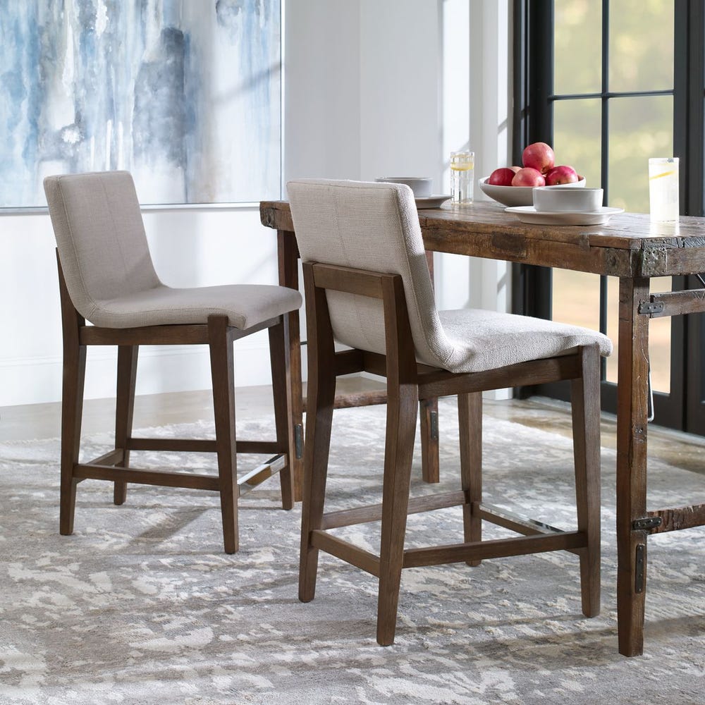 Klemens Counter Stool, Natural, Solid Birch Wood
