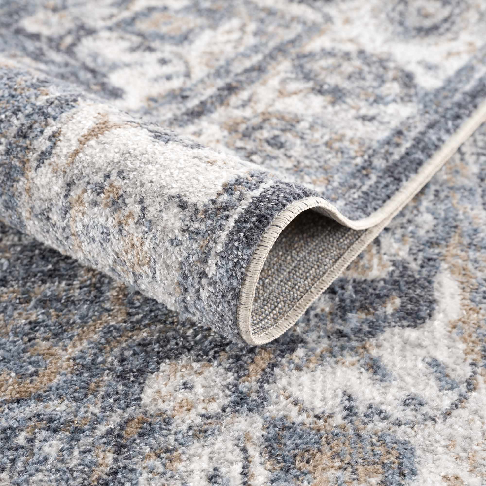 Aurum Blue Washable Area Rug