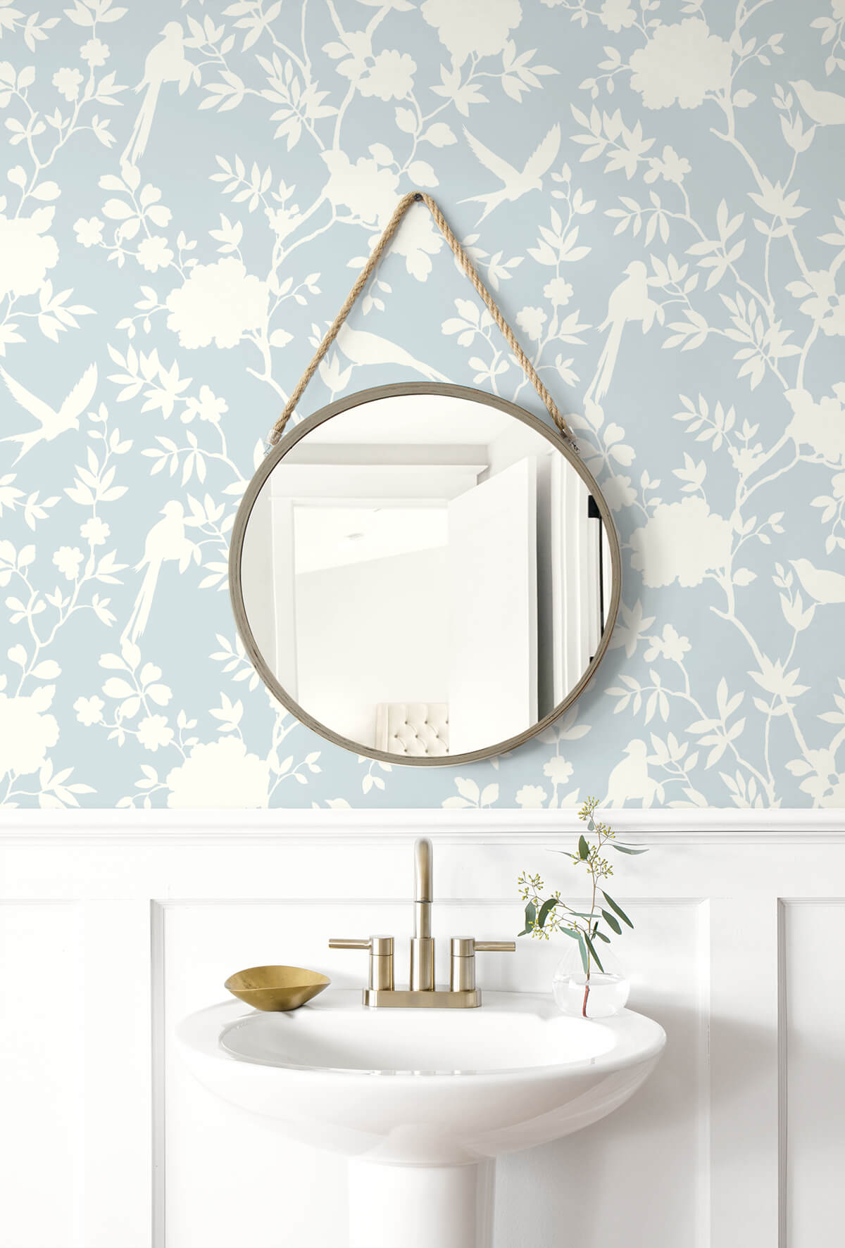 Luxe Haven Mono Toile Peel and Stick Removable Wallpaper