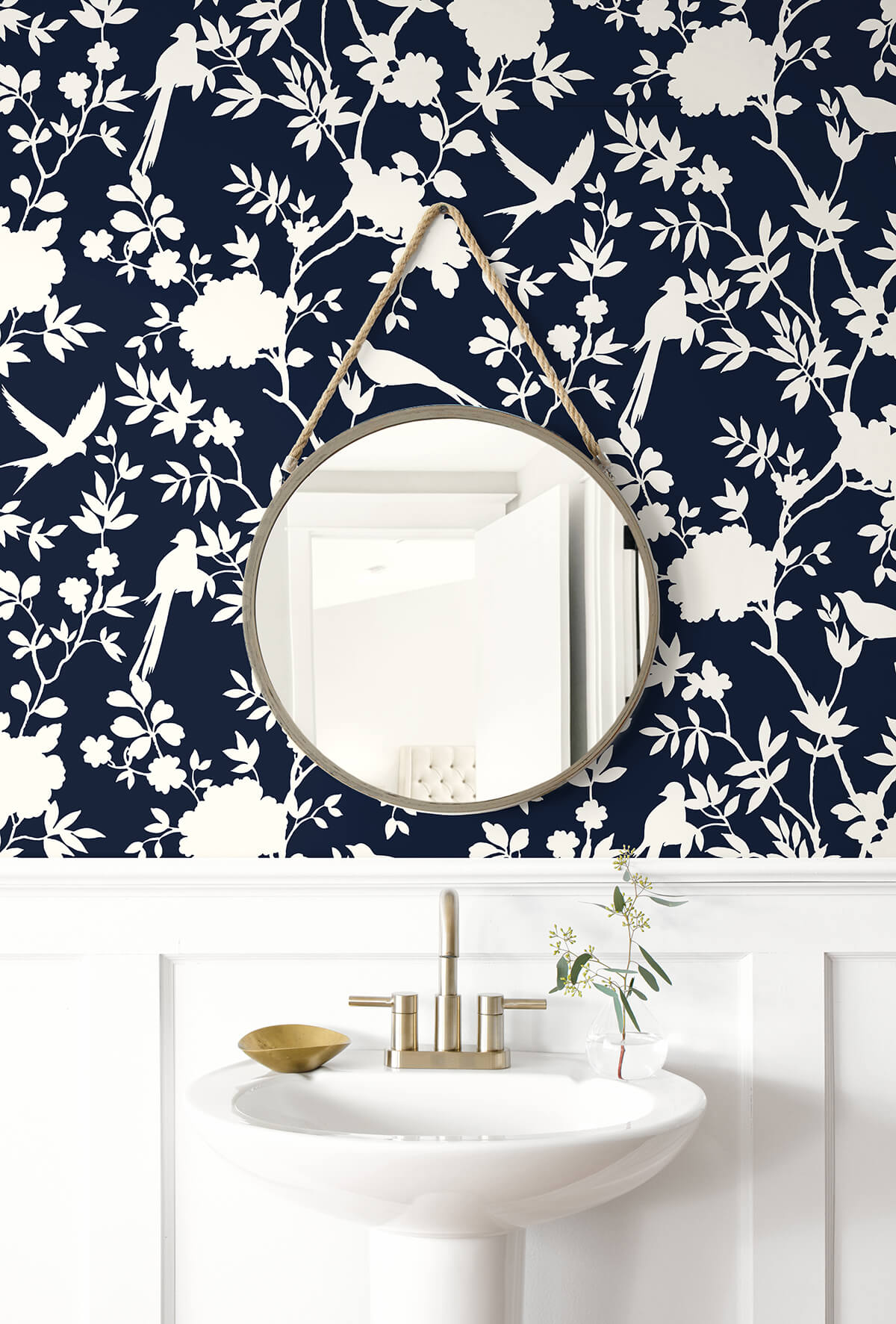 Luxe Haven Mono Toile Peel and Stick Removable Wallpaper