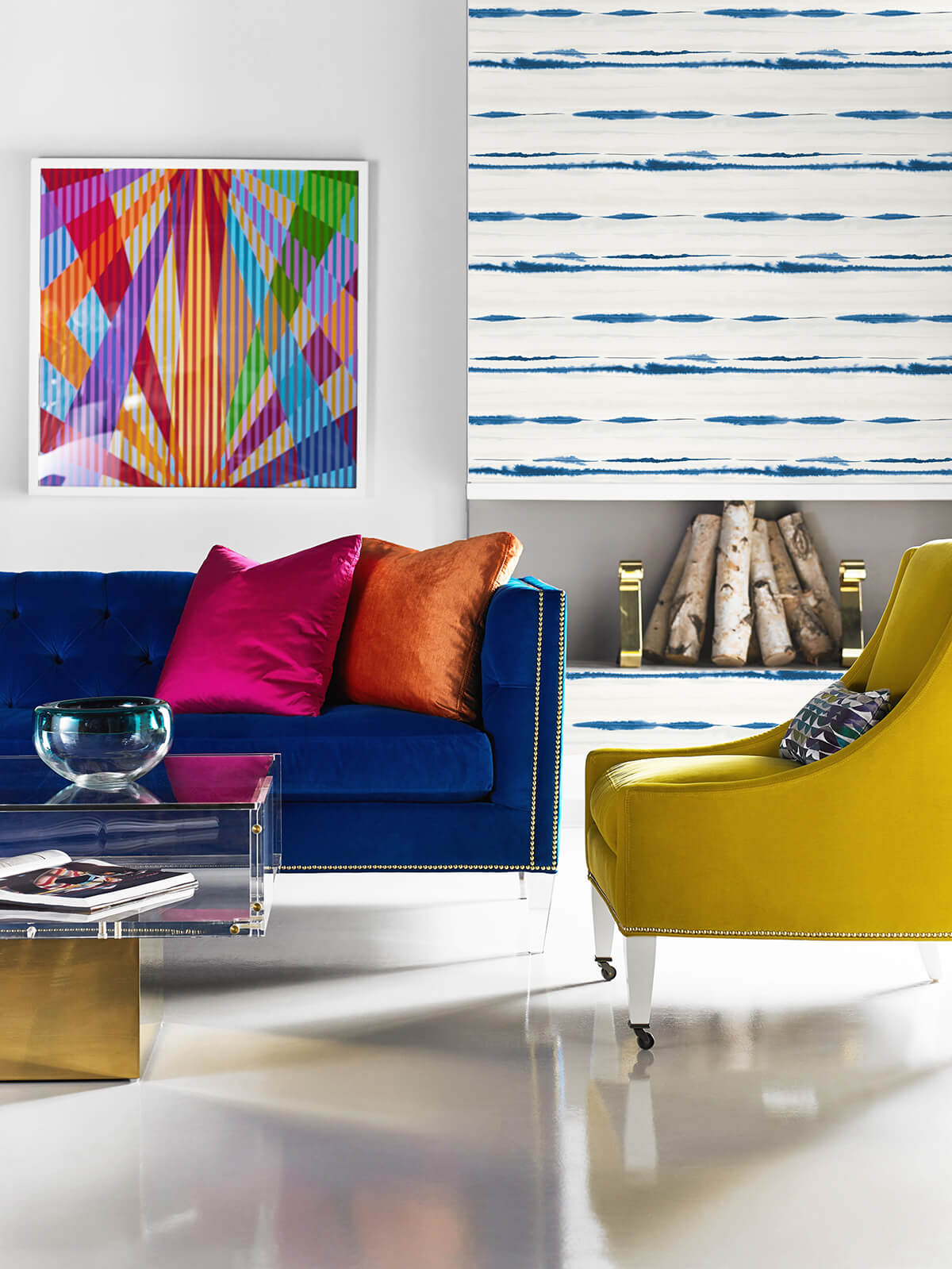 Luxe Haven Horizon Stripe Peel and Stick Removable Wallpaper