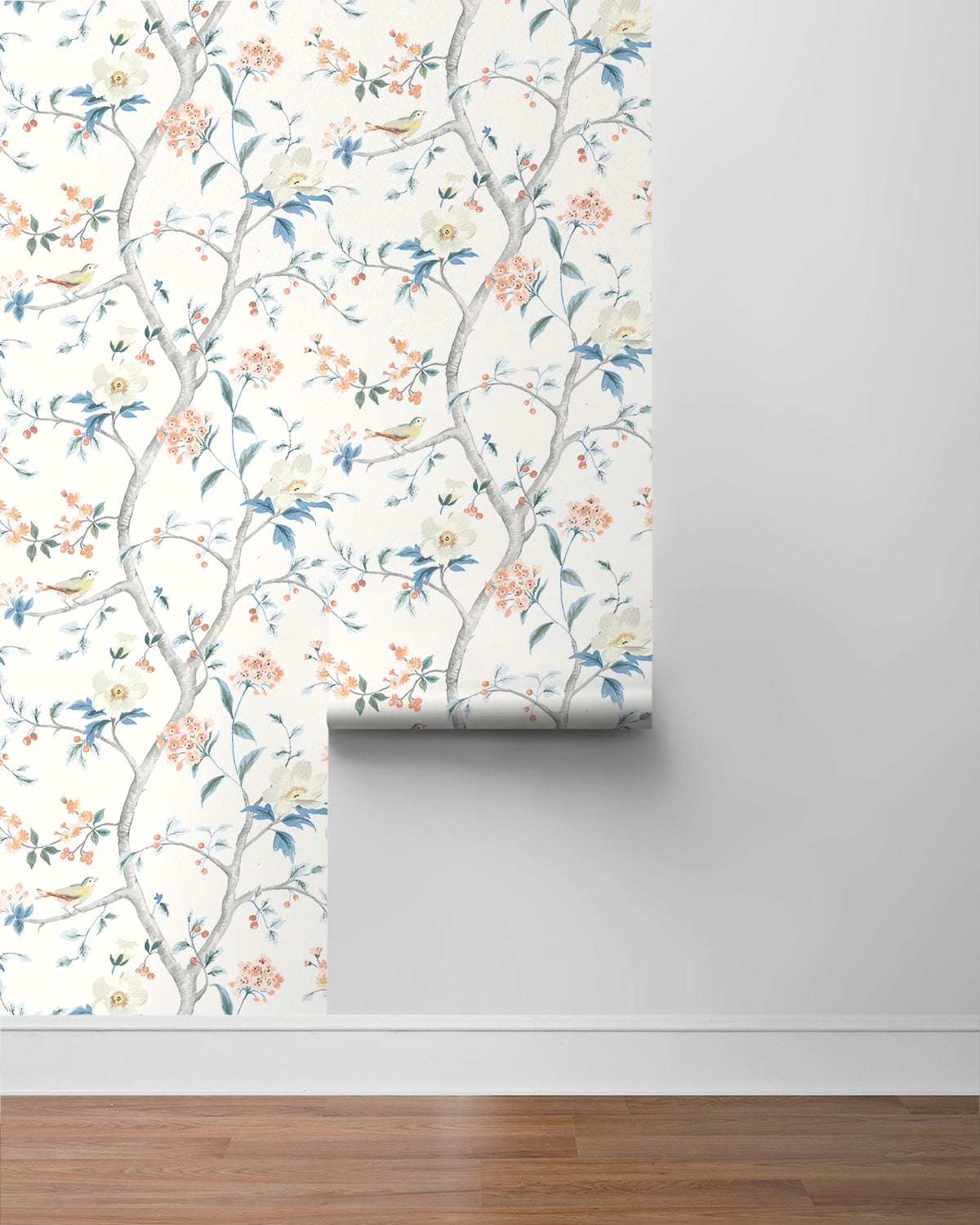 Floral Trail Chinoiserie Peel and Stick Removable Wallpaper