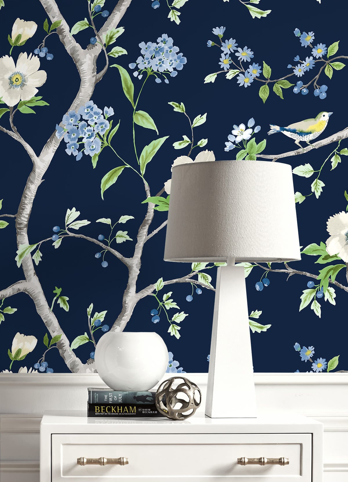 Floral Trail Chinoiserie Peel and Stick Removable Wallpaper