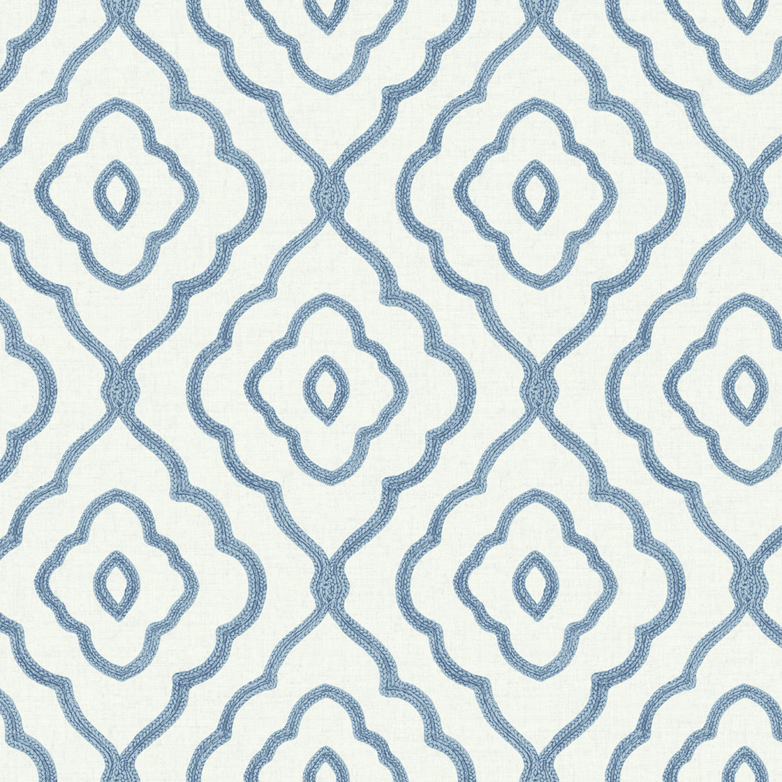 Beach House Seaside Ogee Unpasted Wallpaper
