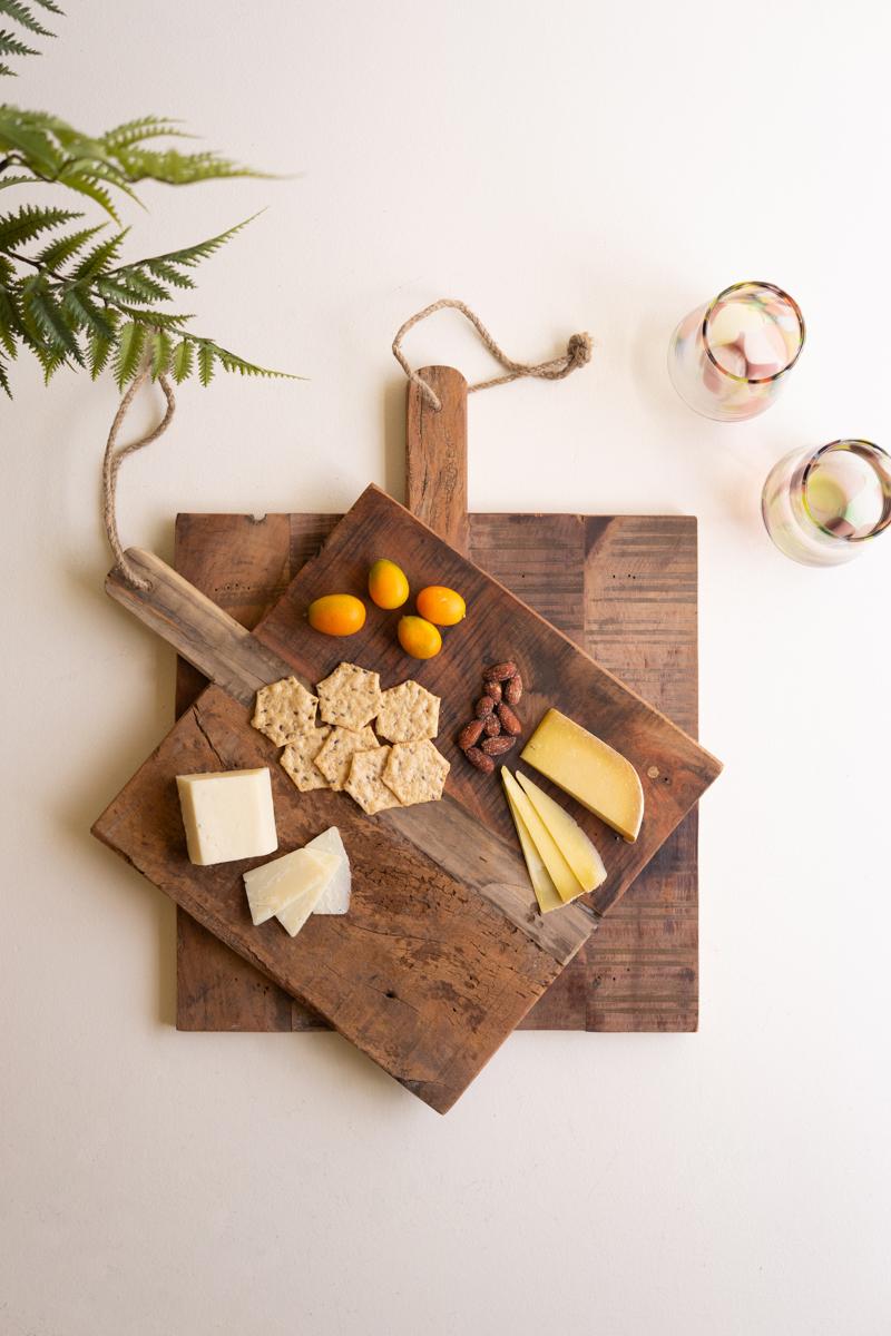 Recycled Wood Cheese Boards - Set of 2