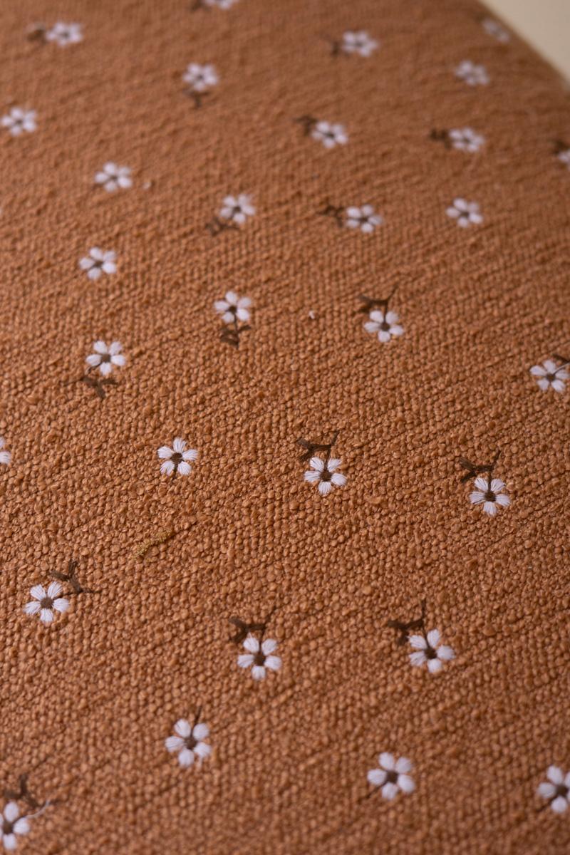 Embroidered Upholstered Bench